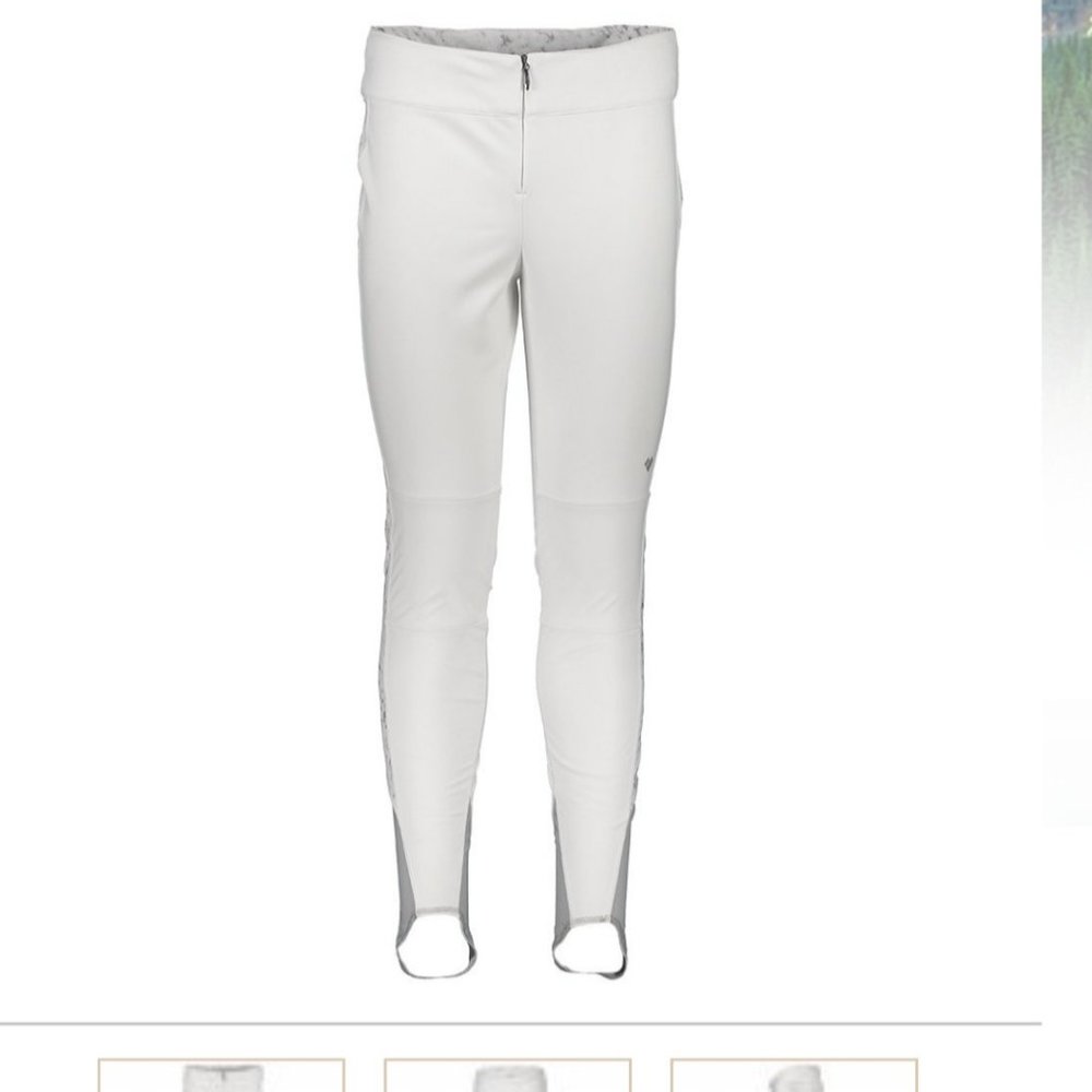 Obermeyer White (snowcat side stripe) Jinks ITB Ski Pants Size 8